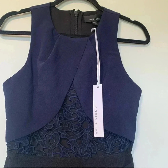NWT Adelyn Rae lace navy black romper - Picture 2 of 6